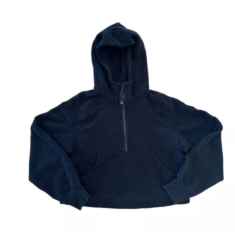 Lululemon Scuba Oversized 1/2 Zip Hoodie XS/S Black W3DM4S